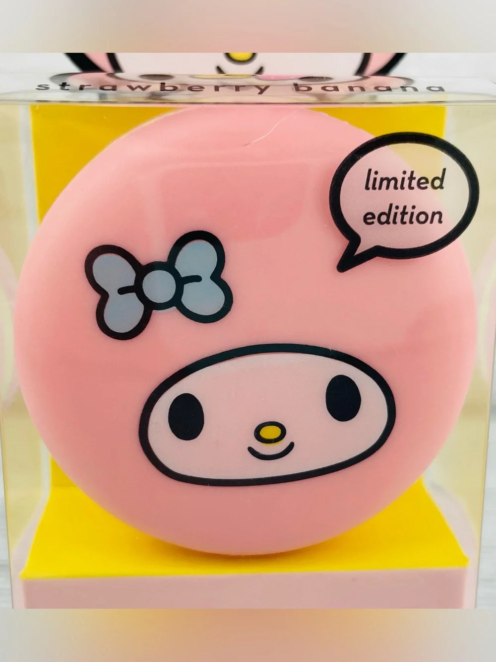 THE CREME SHOP x MY MELODY Strawberry Banana Moisturizing Macaron Lip Balm NEW